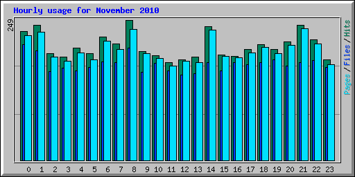 Hourly usage for November 2010