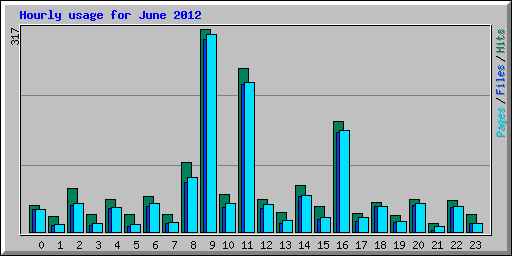 Hourly usage for June 2012