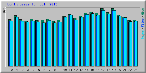 Hourly usage for July 2013