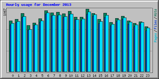 Hourly usage for December 2013