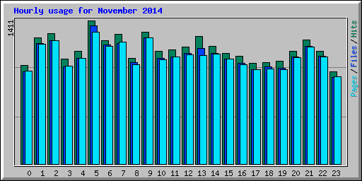 Hourly usage for November 2014