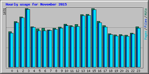 Hourly usage for November 2015