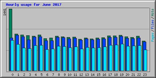 Hourly usage for June 2017