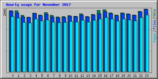 Hourly usage for November 2017
